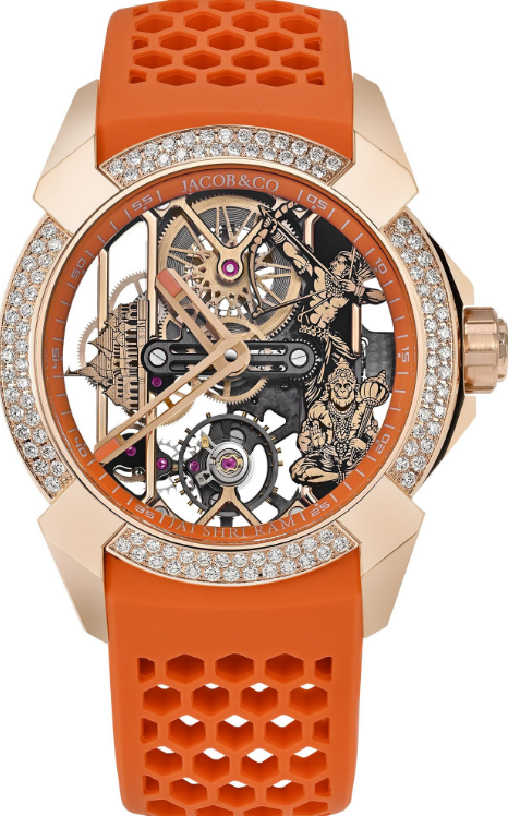 Review Jacob & Co Epic X Ram Janmabhoomi Rose Gold Edition EX113.43.RB.AA.ABRUA Replica watch